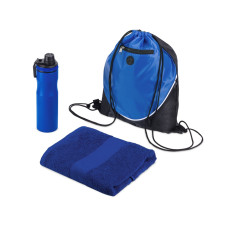 Спортивный набор со стальной бутылкой и полотенцем Advanced