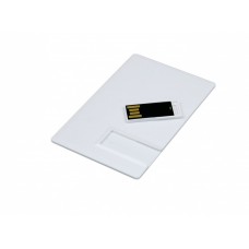 USB 2.0- флешка на 32 Гб в виде пластиковой карты с полностью выдвижным чипом