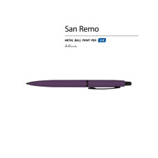 Ручка металлическая шариковая San Remo, софт-тач