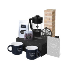 Подарочный набор Re:Together с френчпрессом, кружками и дженгой