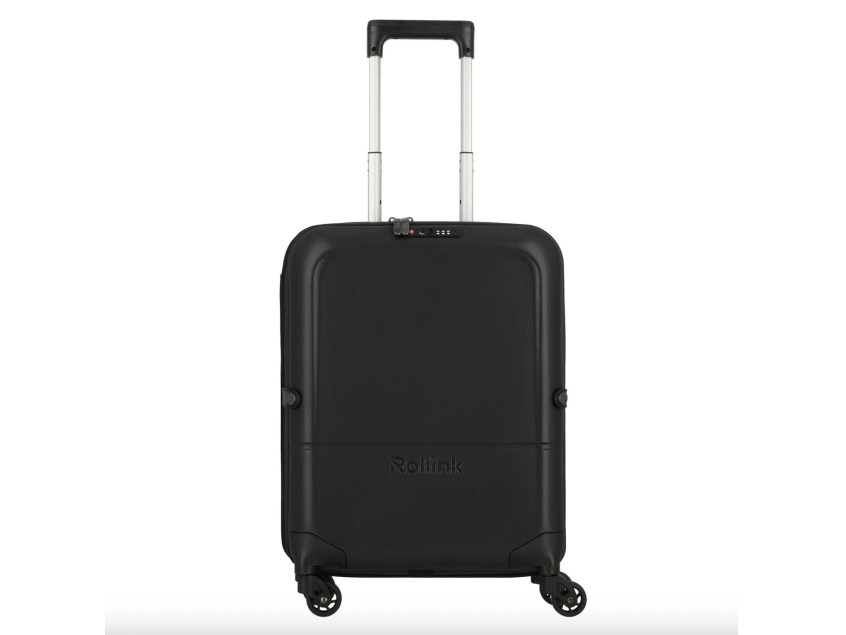 Чемодан складной Rollink FLEX LIGHT 55x40x20 см, 4 колеса, черный