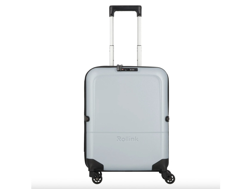 Чемодан складной Rollink FLEX LIGHT 55x40x20 см, 4 колеса, светло-серый