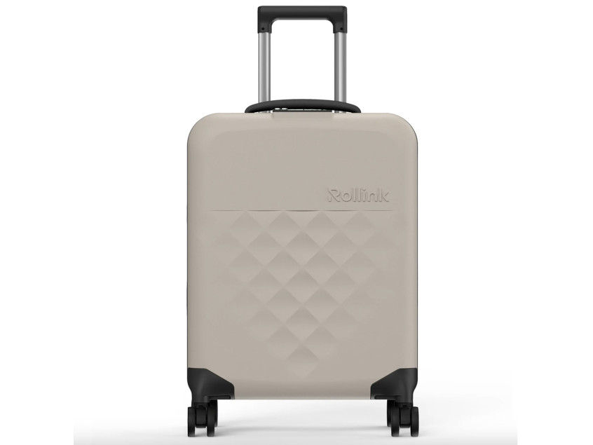 Чемодан складной Rollink Vega 360 55x40x20 см, 4 колеса, серо-бежевый