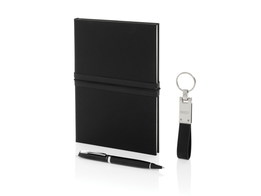 Блокнот Swiss Peak в комплекте с ручкой и брелком