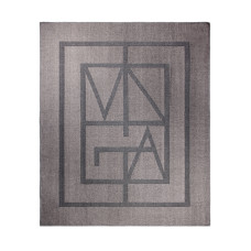 Плед VINGA Monogram из переработанного полиэстера GRS, 170x130 см