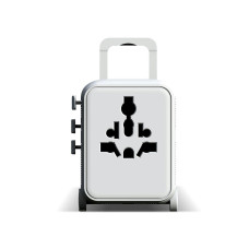 Универсальный адаптер Xoopar Luggie со встроенными вилками типов EU, UK, US и AUS