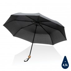 Компактный зонт Impact из RPET AWARE™ с бамбуковой ручкой, 20.5