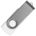 Флеш накопитель USB 2.0 Twister Сolor Mix 16GB, пластик Софт Тач/металл, белый/серебристый