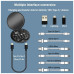 Кабель зарядный выдвижной USB Light Sound  60W 3-в-1 на Lightning, Micro-USB, Type-C «U50» 2,4 A, Quick Charge в пластиковом футляре, черный