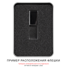 Футляр Кристалл для флеш накопителя металлический, размер 11,5*8,5 см, серебристый
