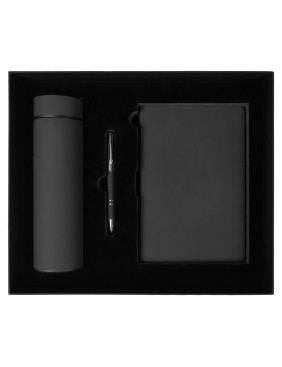 Набор подарочный Solution Superior Trio (ежедневник Flexy Soft Touch Latte, термос Urban, ручка Urban), черный