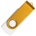 Флеш накопитель USB 2.0 Twister Сolor Mix 16GB, пластик Софт Тач/металл, белый/желтый