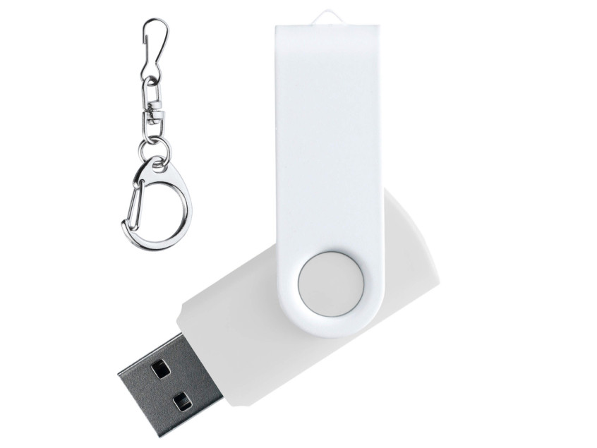 Флеш накопитель USB 3.0 Twister 32GB, пластик Софт Тач/металл, белый/белый