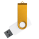 Флеш накопитель USB 2.0 Twister Сolor Mix 16GB, пластик Софт Тач/металл, белый/желтый