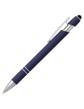 Ручка шариковая, Star Soft Touch Shiny Silver Requis, темно-синяя