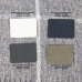 Шеврон Rectangle Cowhide размер 50*70 мм, белый, со скругленными углами