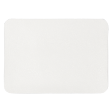 Шеврон Rectangle Cowhide размер 50*70 мм, белый, со скругленными углами