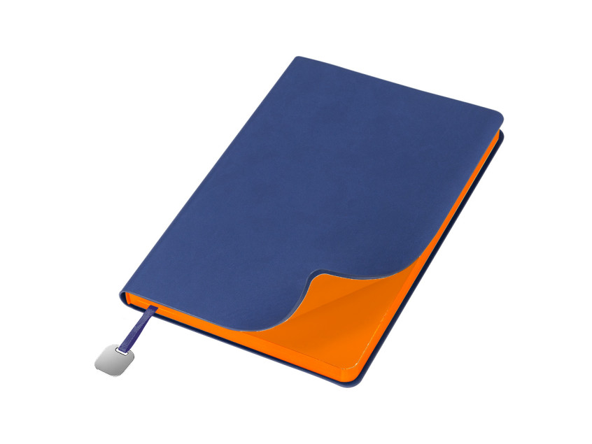 Ежедневник Flexy Latte Soft Touch Blue Edition Color А5, синий/оранжевый, недатированный, в гибкой обложке