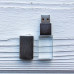 Флеш накопитель USB 2.0 Кристалл, металл/стекло, прозрачный/серебристый, подсветка белым,16 GB