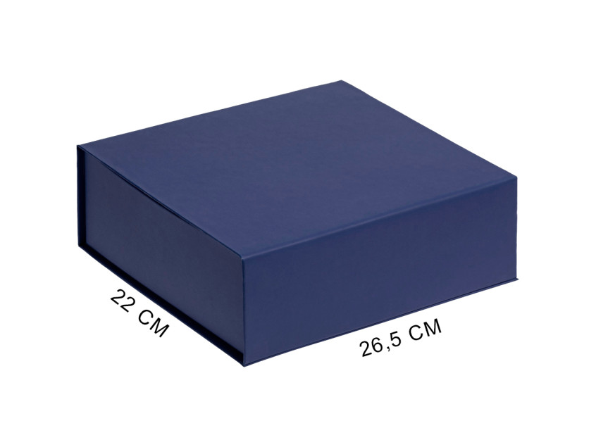 Подарочная коробка, размер 25*21*9,5 см, Solution Prestige Grande Fabrique  с магнитным клапаном, темно-синяя