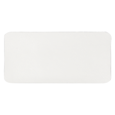 Шеврон Rectangle Cowhide размер 60*30 мм, белый, со скругленными углами