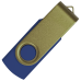 Флеш накопитель USB 2.0 Twister Сolor Mix 16GB, пластик Софт Тач/металл, темно-синий/оливковый