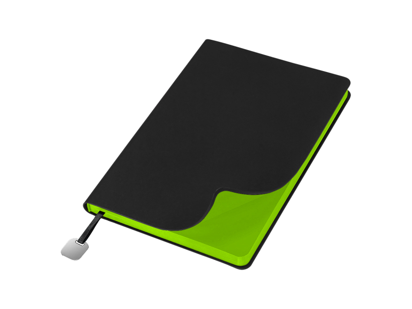Ежедневник Flexy Latte Soft Touch Black Edition Color А5, черный/салатовый, недатированный, в гибкой обложке