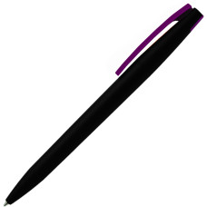 Ручка шариковая, пластиковая софт-тач, Zorro Color Mix, черная/фиолетовая Ручка шариковая, пластиковая софт-тач, Zorro Color Mix, черная/фиолетовая
