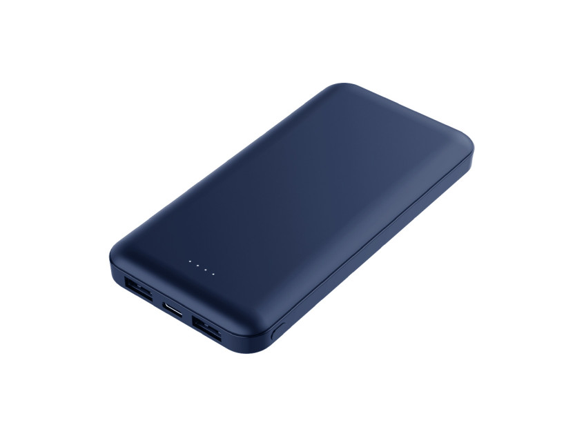 Внешний аккумулятор (powerbank) «Amper», 10 000 mAH, 5V 2.0 A, темно-синий