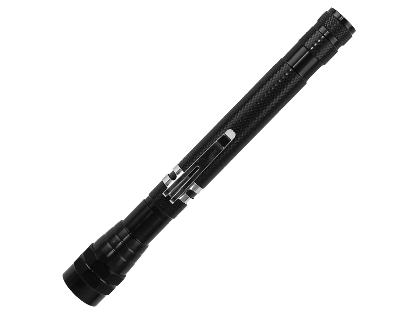 Фонарь телескопический Tools Flashlight, с магнитом, черный