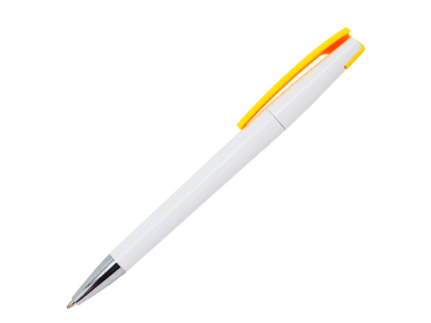 Ручка шариковая, пластиковая, белая/желтая, Z-PEN