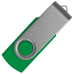 Флеш накопитель USB 2.0 Twister Сolor Mix 16GB, пластик Софт Тач/металл, зеленый/серебристый