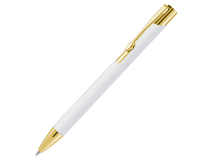 Ручка шариковая, Legend Soft Touch Mirror Gold Requis,  белая/золотистая