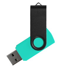Флеш накопитель USB 2.0 Twister Сolor Mix 16GB, пластик Софт Тач/металл, бирюзовый/черный Флеш накопитель USB 2.0 Twister Сolor Mix 16GB, пластик Софт Тач/металл, бирюзовый/черный