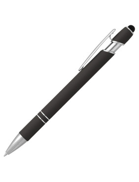 Ручка шариковая, Star Soft Touch Shiny Silver Requis, черная