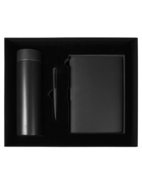 Набор подарочный Solution Superior Trio (ежедневник Flexy Latte Soft Touch, термос Positano, ручка SAMURAI Requis), черный