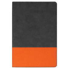 Ежедневник Flexy Treviso Nuba Sand Color А5, серый/оранжевый, недатированный, в гибкой обложке
