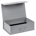 Подарочная коробка, размер 39*26,3*11 см, Solution Prestige Big Case Linen с магнитным клапаном и ручкой , с EVA ложементом 36,8*25,1*4 см под индивидуальную вырубку, серебристая, 