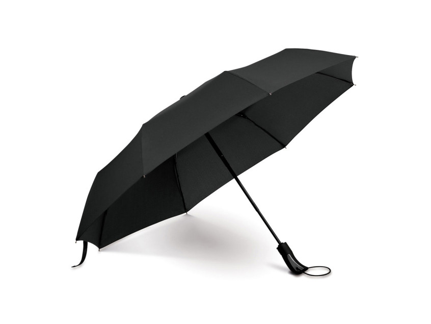 Зонт складной автоматический Forest Campanella Silver black, диаметр 110 см,  черный