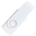 Флеш накопитель USB 2.0 Twister Assembly 16GB, пластик Софт Тач/металл, белый/белый