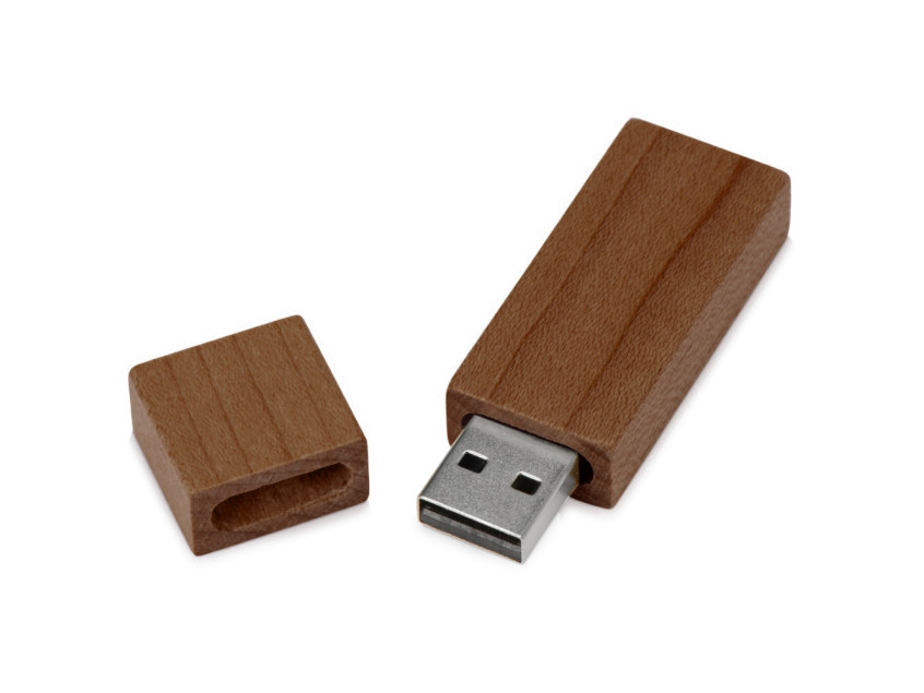 Флеш накопитель USB 2.0 Maple Square 32GB, клен, коричневый/коричневый