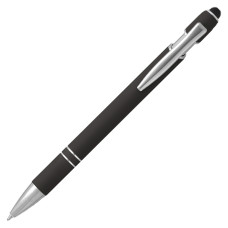 Ручка шариковая, Star Soft Touch Shiny Silver Requis, черная