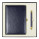 Набор подарочный Solution Duo (ежедневник City Nebraska, ручка Legend Soft Touch Mirror Gold), темно-синий