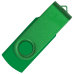Флеш накопитель USB 2.0 Twister Assembly 16GB, пластик Софт Тач/металл, зеленый/зеленый