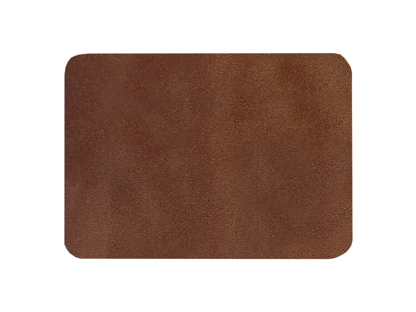 Шеврон Rectangle Smooth Leather размер 50*70 мм, черный, со скругленными углами