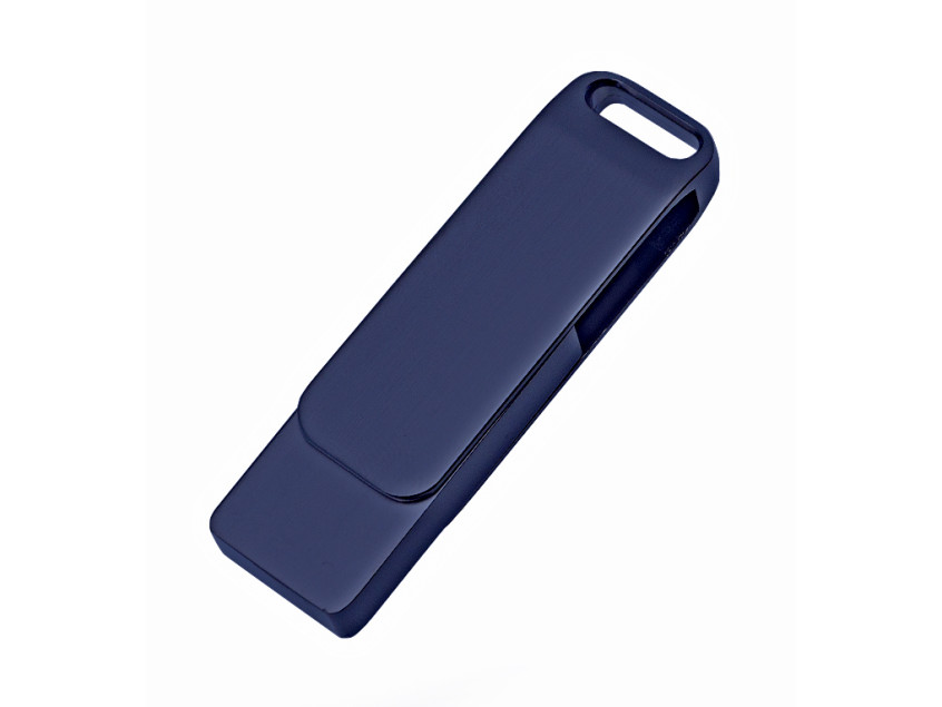 Флеш накопитель Bergamo, USB 2.0 16GB, металл, темно-синий
