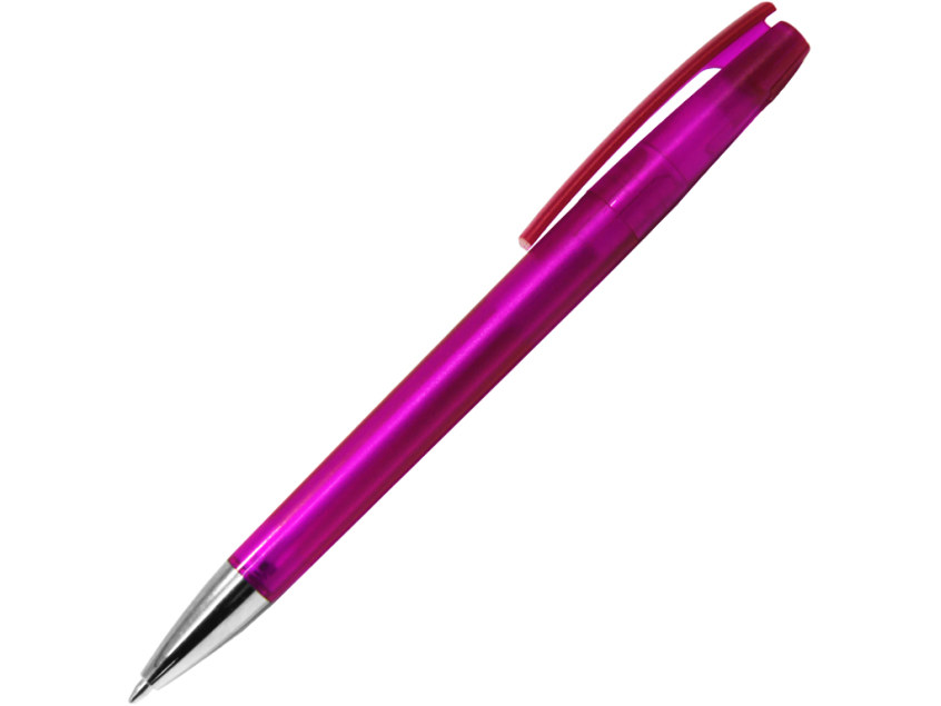 Ручка шариковая, пластиковая, фрост, розовая/серебристая, Z-PEN