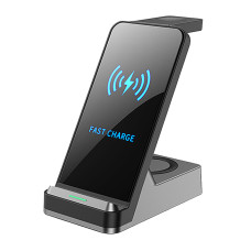 Беспроводное зарядное устройство 3 в 1 Easy Charge, Magsafe wireless 15 W, Iwatch&TWS 2,5W/5W, черный Беспроводное зарядное устройство 3 в 1 Easy Charge, Magsafe wireless 15 W, Iwatch&TWS 2,5W/5W, черный