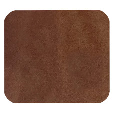 Шеврон Rectangle Smooth Leather размер 40*35 мм, черный, со скругленными углами