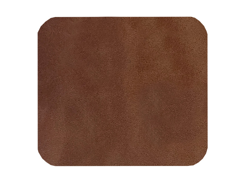 Шеврон Rectangle Smooth Leather размер 40*35 мм, черный, со скругленными углами